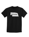 Nebraska - United States Shape Childrens Dark T-Shirt by TooLoud-Childrens T-Shirt-TooLoud-Black-X-Small-Davson Sales