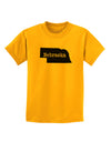 Nebraska - United States Shape Childrens T-Shirt by TooLoud-Childrens T-Shirt-TooLoud-Gold-X-Small-Davson Sales