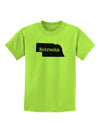 Nebraska - United States Shape Childrens T-Shirt by TooLoud-Childrens T-Shirt-TooLoud-Lime-Green-X-Small-Davson Sales