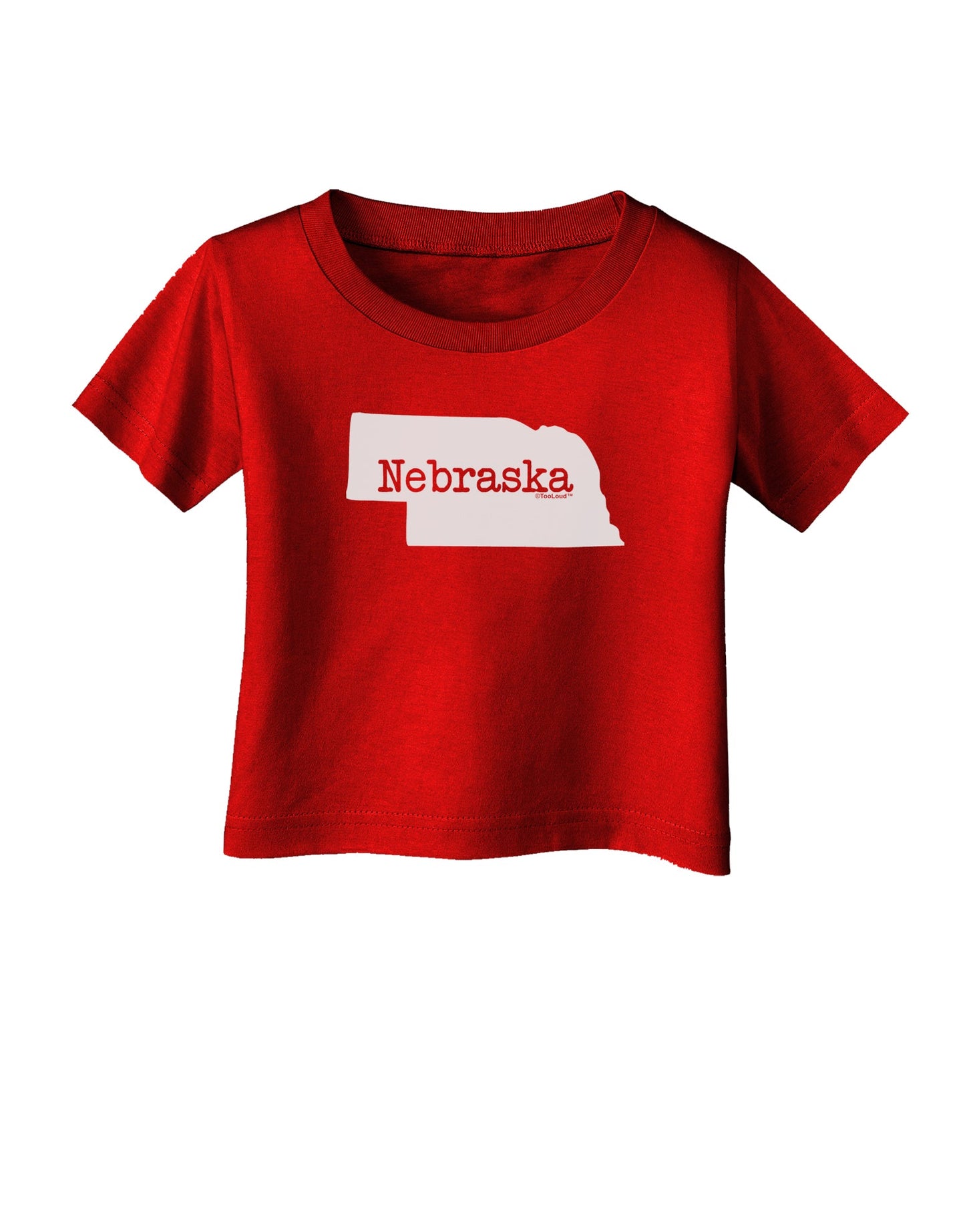 Nebraska - United States Shape Infant T-Shirt Dark by TooLoud-Infant T-Shirt-TooLoud-Red-06-Months-Davson Sales