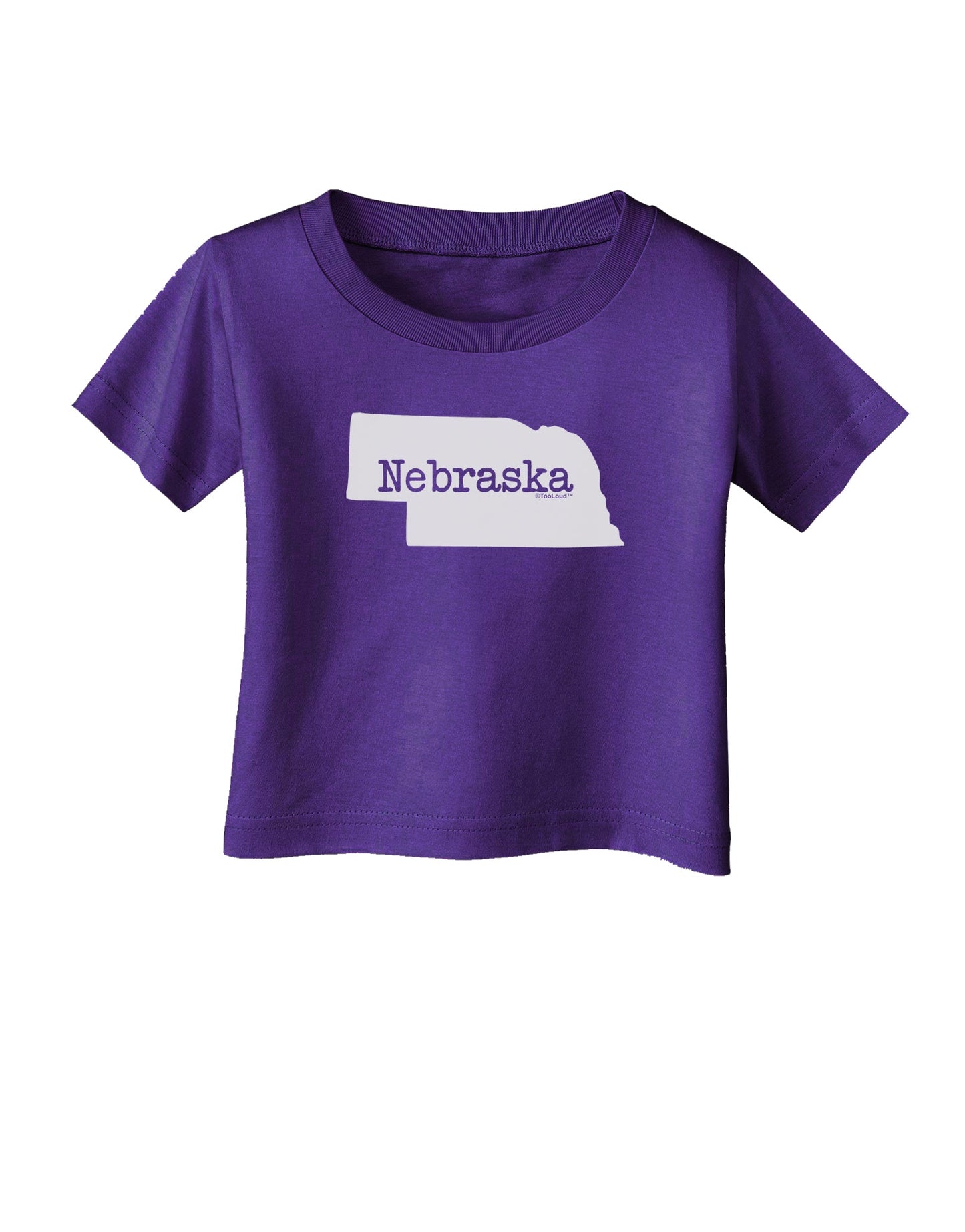 Nebraska - United States Shape Infant T-Shirt Dark by TooLoud-Infant T-Shirt-TooLoud-Purple-06-Months-Davson Sales