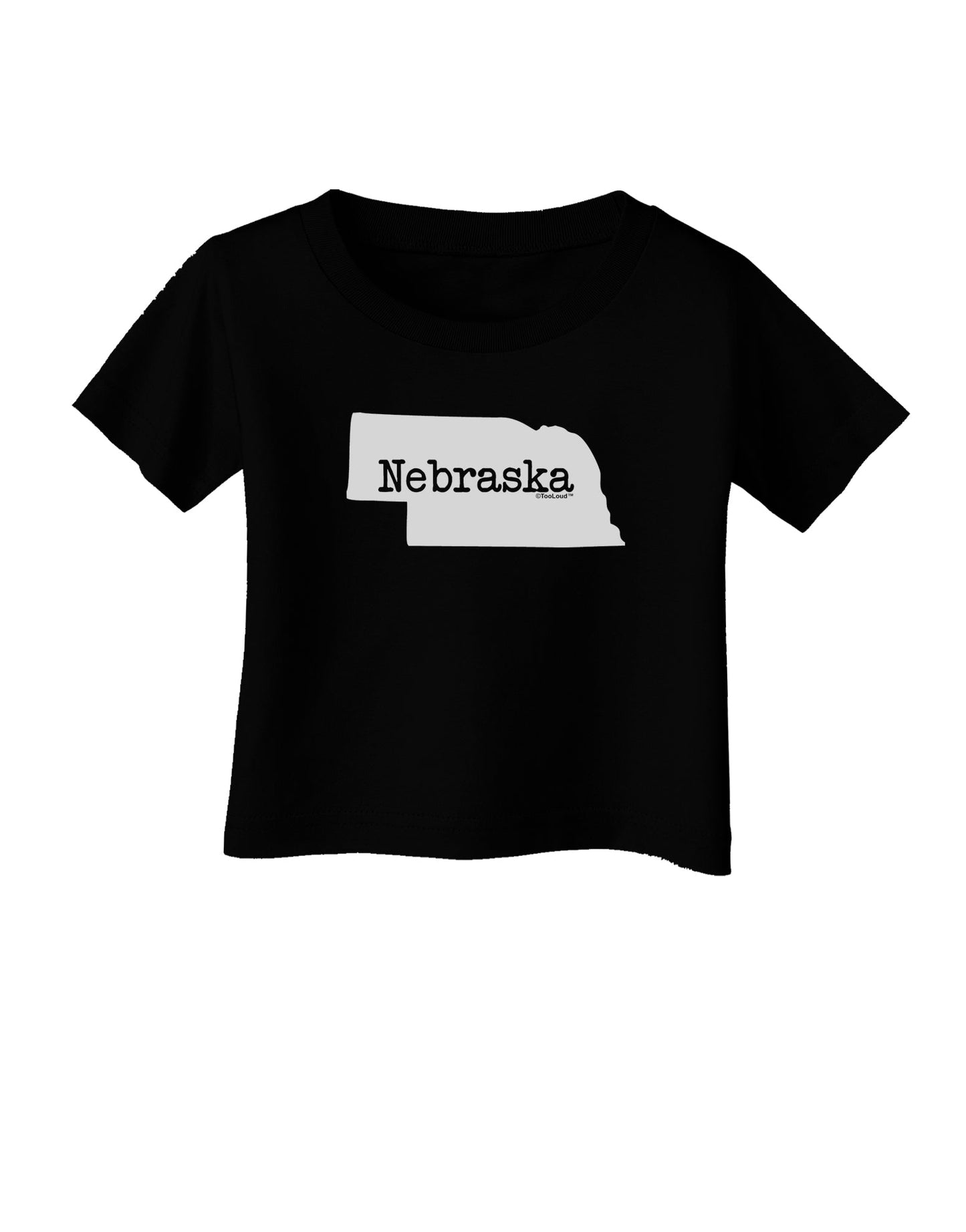 Nebraska - United States Shape Infant T-Shirt Dark by TooLoud-Infant T-Shirt-TooLoud-Black-06-Months-Davson Sales
