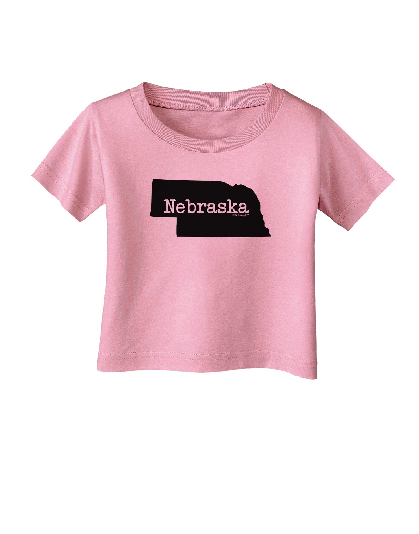 Nebraska - United States Shape Infant T-Shirt by TooLoud-Infant T-Shirt-TooLoud-Candy-Pink-06-Months-Davson Sales