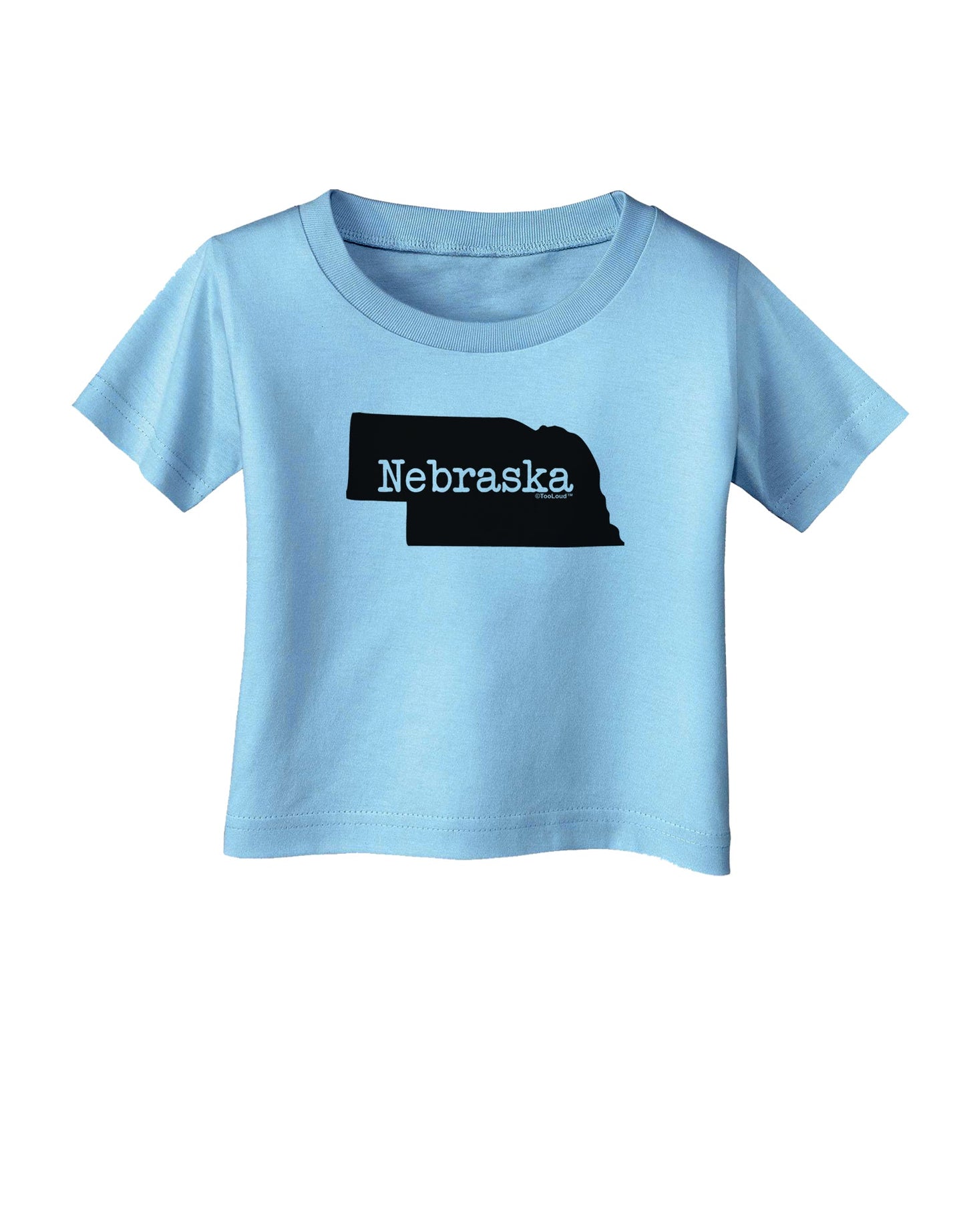Nebraska - United States Shape Infant T-Shirt by TooLoud-Infant T-Shirt-TooLoud-Aquatic-Blue-06-Months-Davson Sales