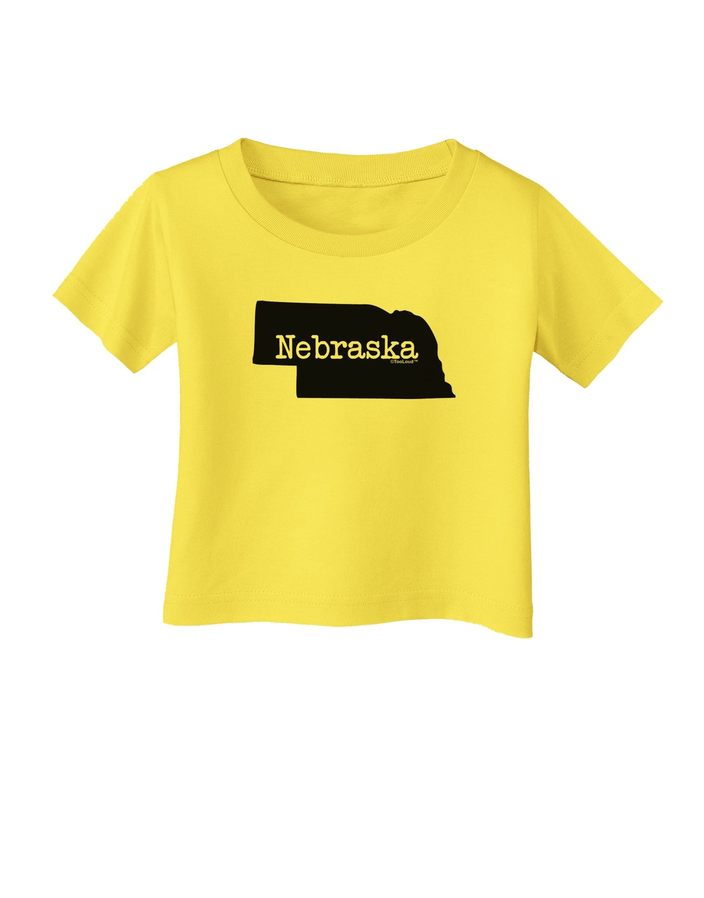 Nebraska - United States Shape Infant T-Shirt by TooLoud-Infant T-Shirt-TooLoud-Yellow-06-Months-Davson Sales