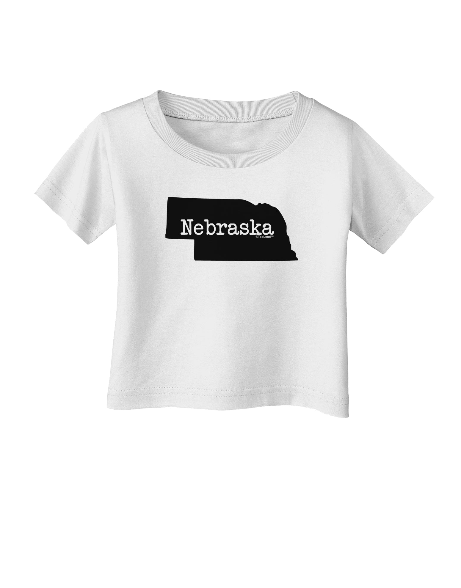 Nebraska - United States Shape Infant T-Shirt by TooLoud-Infant T-Shirt-TooLoud-White-06-Months-Davson Sales