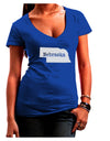 Nebraska - United States Shape Juniors V-Neck Dark T-Shirt by TooLoud-Womens V-Neck T-Shirts-TooLoud-Royal-Blue-Juniors Fitted Small-Davson Sales