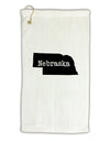 Nebraska - United States Shape Micro Terry Gromet Golf Towel 16 x 25 inch by TooLoud-Golf Towel-TooLoud-White-Davson Sales