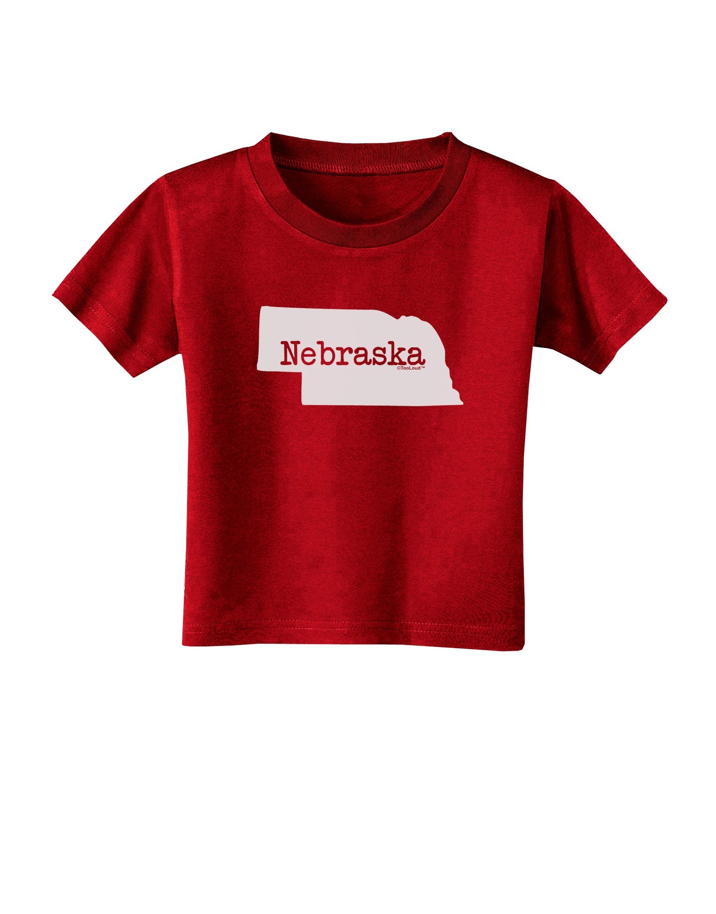 Nebraska - United States Shape Toddler T-Shirt Dark by TooLoud-Toddler T-Shirt-TooLoud-Red-2T-Davson Sales