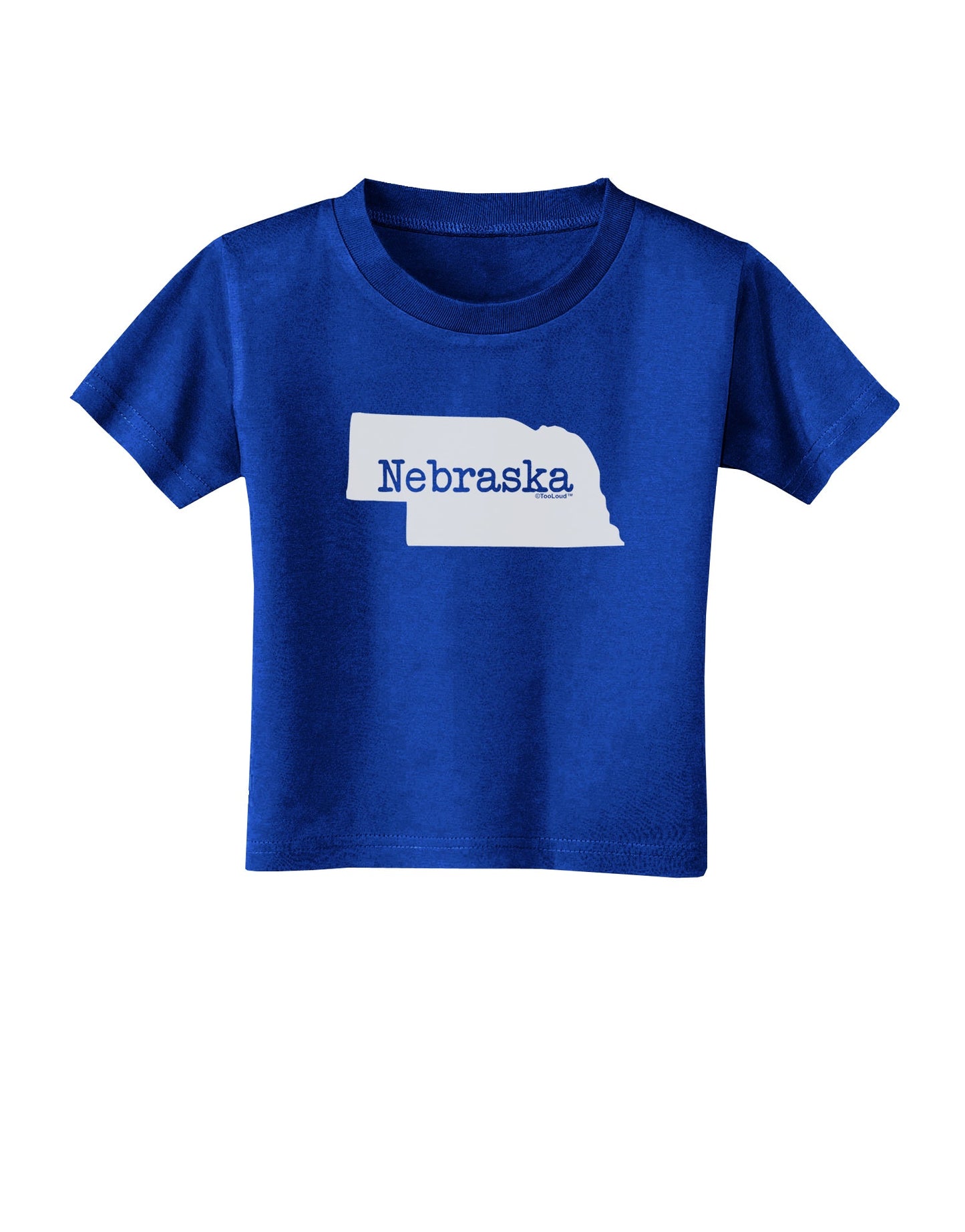 Nebraska - United States Shape Toddler T-Shirt Dark by TooLoud-Toddler T-Shirt-TooLoud-Royal-Blue-2T-Davson Sales