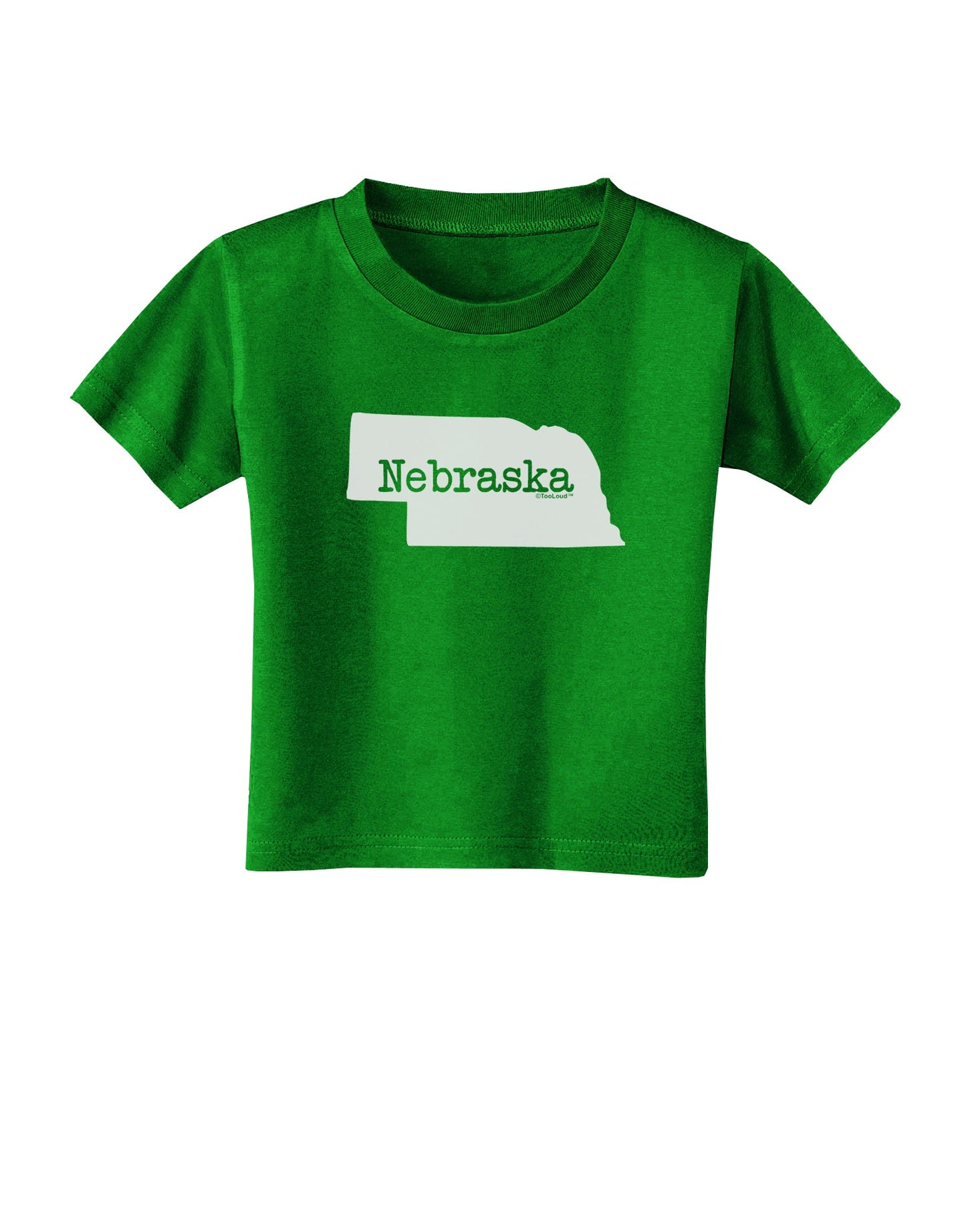 Nebraska - United States Shape Toddler T-Shirt Dark by TooLoud-Toddler T-Shirt-TooLoud-Clover-Green-2T-Davson Sales