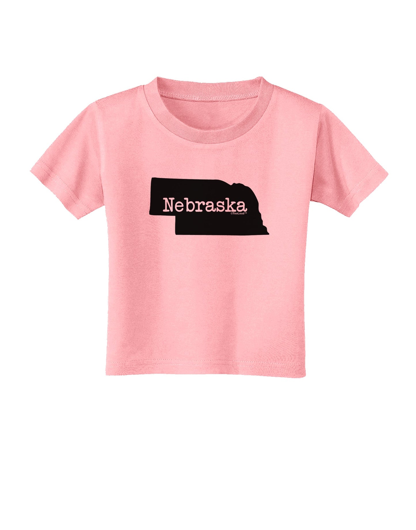 Nebraska - United States Shape Toddler T-Shirt by TooLoud-Toddler T-Shirt-TooLoud-Candy-Pink-2T-Davson Sales