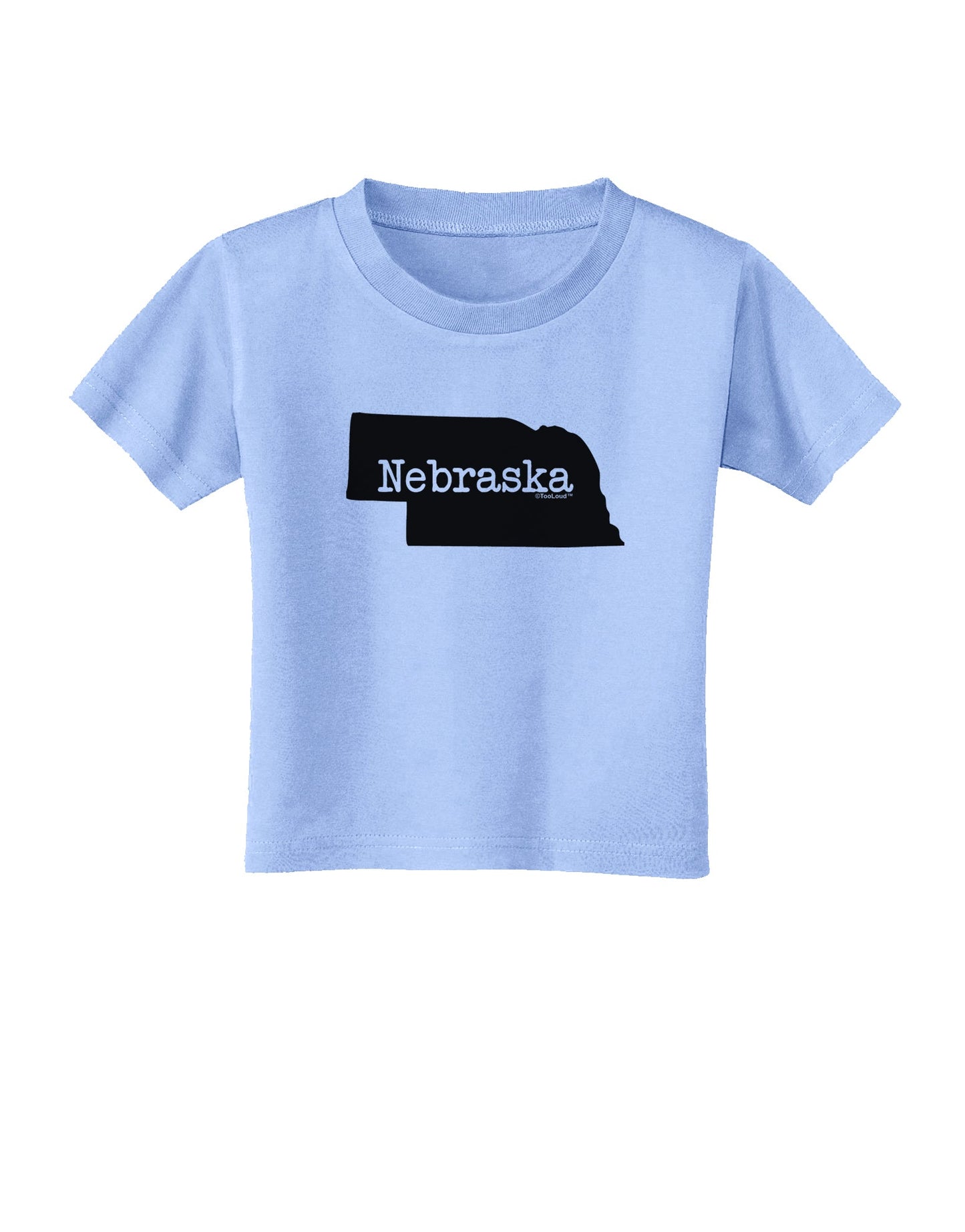 Nebraska - United States Shape Toddler T-Shirt by TooLoud-Toddler T-Shirt-TooLoud-Aquatic-Blue-2T-Davson Sales