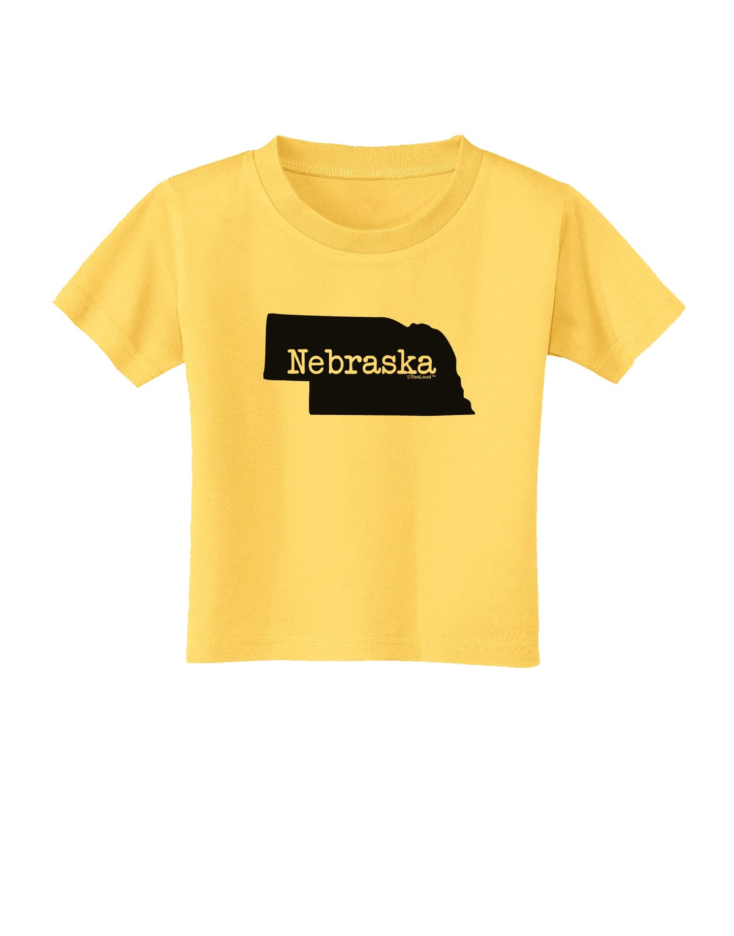 Nebraska - United States Shape Toddler T-Shirt by TooLoud-Toddler T-Shirt-TooLoud-Yellow-2T-Davson Sales