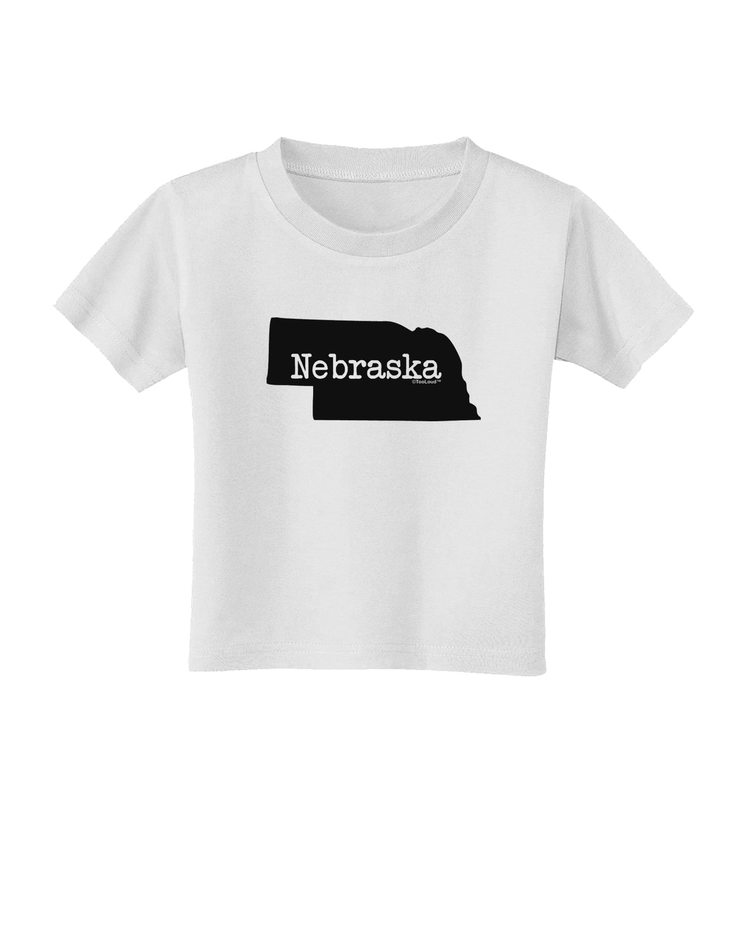 Nebraska - United States Shape Toddler T-Shirt by TooLoud-Toddler T-Shirt-TooLoud-White-2T-Davson Sales
