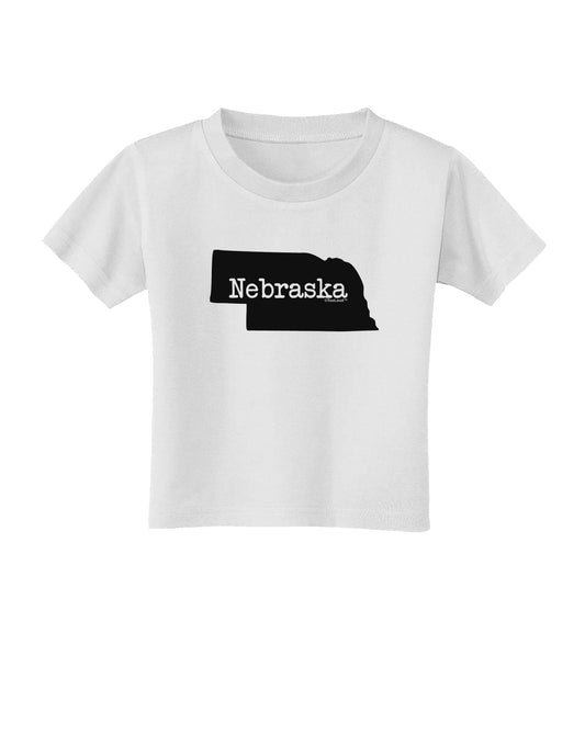 Nebraska - United States Shape Toddler T-Shirt by TooLoud-Toddler T-Shirt-TooLoud-White-2T-Davson Sales
