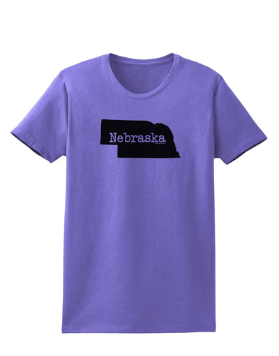 Nebraska - United States Shape Womens T-Shirt by TooLoud-Womens T-Shirt-TooLoud-Violet-X-Small-Davson Sales
