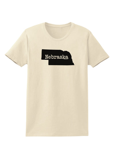 Nebraska - United States Shape Womens T-Shirt by TooLoud-Womens T-Shirt-TooLoud-Natural-X-Small-Davson Sales