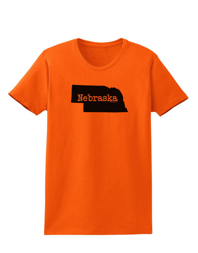 Nebraska - United States Shape Womens T-Shirt by TooLoud-Womens T-Shirt-TooLoud-Orange-X-Small-Davson Sales