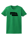 Nebraska - United States Shape Womens T-Shirt by TooLoud-Womens T-Shirt-TooLoud-Kelly-Green-X-Small-Davson Sales