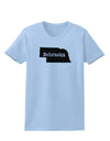 Nebraska - United States Shape Womens T-Shirt by TooLoud-Womens T-Shirt-TooLoud-Light-Blue-X-Small-Davson Sales