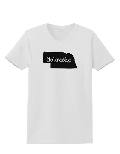Nebraska - United States Shape Womens T-Shirt by TooLoud-Womens T-Shirt-TooLoud-White-X-Small-Davson Sales