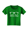 Nerd Dad - Glasses Toddler T-Shirt Dark by TooLoud-Toddler T-Shirt-TooLoud-Clover-Green-2T-Davson Sales