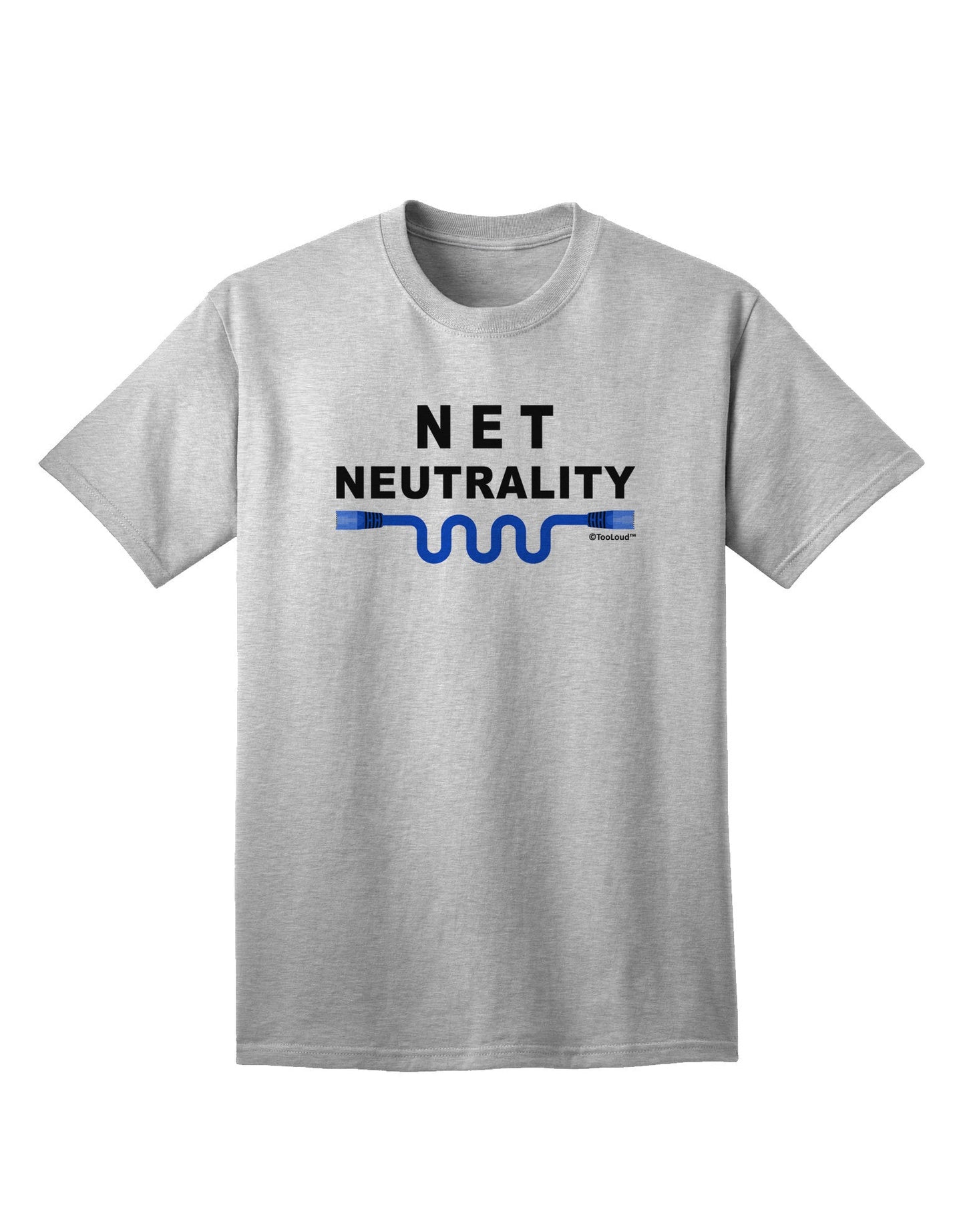 Net Neutrality Adult T-Shirt: Premium Quality for the Tech-Savvy Consumer-Mens T-shirts-TooLoud-AshGray-Small-Davson Sales