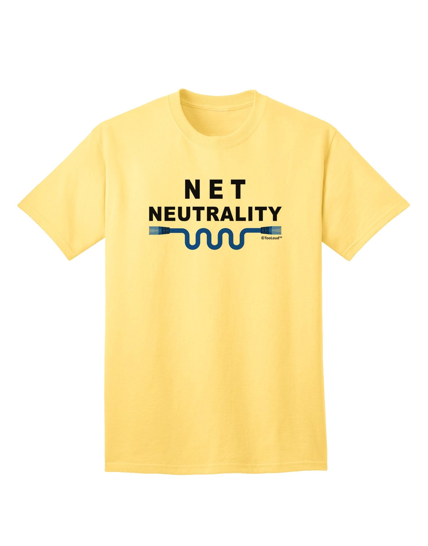 Net Neutrality Adult T-Shirt: Premium Quality for the Tech-Savvy Consumer-Mens T-shirts-TooLoud-Yellow-Small-Davson Sales