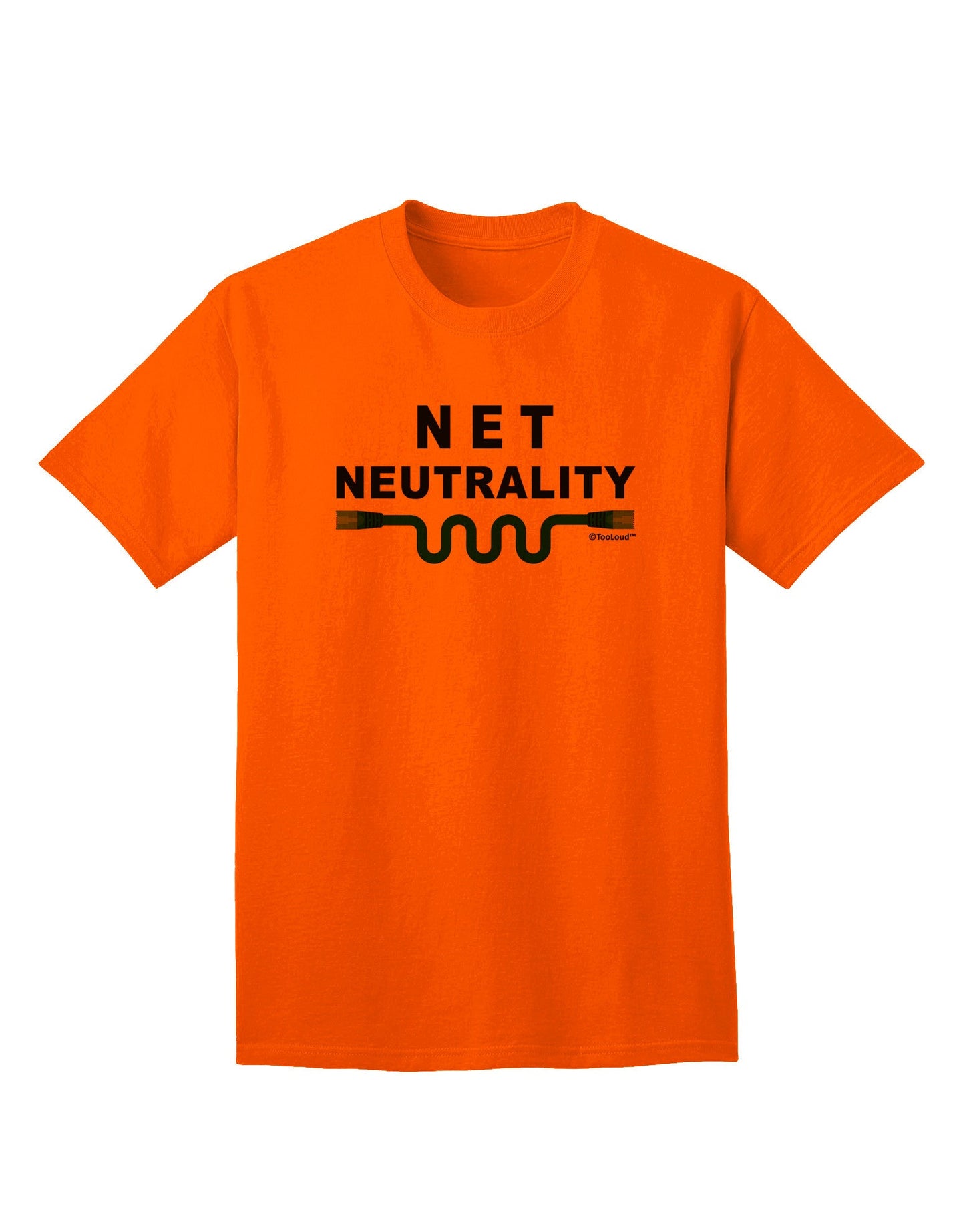Net Neutrality Adult T-Shirt: Premium Quality for the Tech-Savvy Consumer-Mens T-shirts-TooLoud-Orange-Small-Davson Sales