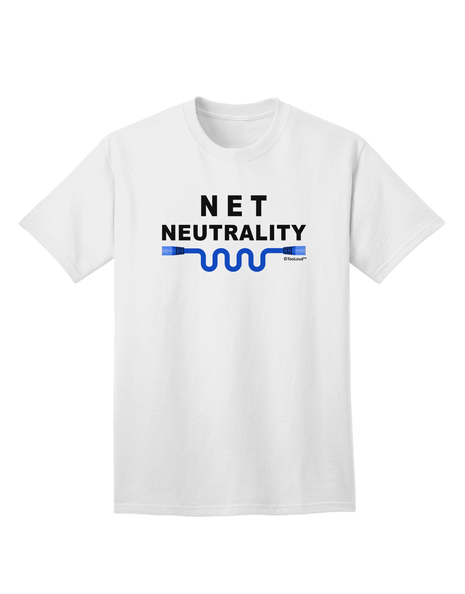Net Neutrality Adult T-Shirt: Premium Quality for the Tech-Savvy Consumer-Mens T-shirts-TooLoud-White-Small-Davson Sales