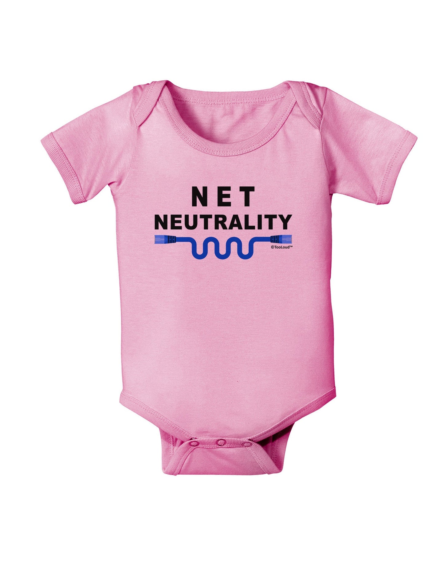 Net Neutrality Baby Romper Bodysuit-Baby Romper-TooLoud-Light-Pink-06-Months-Davson Sales