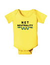 Net Neutrality Baby Romper Bodysuit-Baby Romper-TooLoud-Yellow-06-Months-Davson Sales