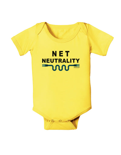 Net Neutrality Baby Romper Bodysuit-Baby Romper-TooLoud-Yellow-06-Months-Davson Sales