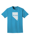 Nevada - United States Shape Adult Dark T-Shirt by TooLoud-Mens T-Shirt-TooLoud-Turquoise-Small-Davson Sales