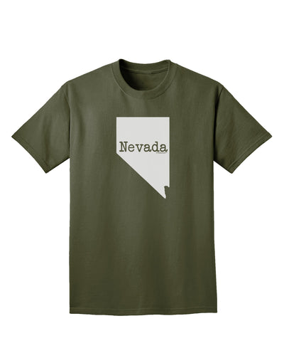 Nevada - United States Shape Adult Dark T-Shirt by TooLoud-Mens T-Shirt-TooLoud-Military-Green-Small-Davson Sales