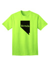 Nevada - United States Shape Adult T-Shirt: A Stylish Addition to Your Wardrobe by TooLoud-Mens T-shirts-TooLoud-Neon-Green-Small-Davson Sales