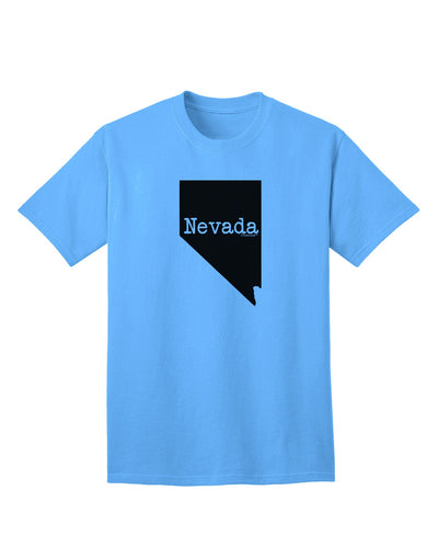 Nevada - United States Shape Adult T-Shirt: A Stylish Addition to Your Wardrobe by TooLoud-Mens T-shirts-TooLoud-Aquatic-Blue-Small-Davson Sales