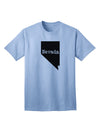 Nevada - United States Shape Adult T-Shirt: A Stylish Addition to Your Wardrobe by TooLoud-Mens T-shirts-TooLoud-Light-Blue-Small-Davson Sales