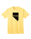 Nevada - United States Shape Adult T-Shirt: A Stylish Addition to Your Wardrobe by TooLoud-Mens T-shirts-TooLoud-Yellow-Small-Davson Sales