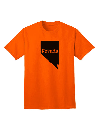 Nevada - United States Shape Adult T-Shirt: A Stylish Addition to Your Wardrobe by TooLoud-Mens T-shirts-TooLoud-Orange-Small-Davson Sales