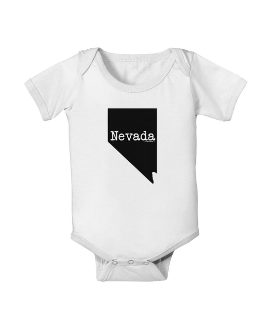 Nevada - United States Shape Baby Romper Bodysuit by TooLoud-Baby Romper-TooLoud-White-06-Months-Davson Sales