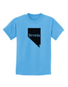 Nevada - United States Shape Childrens T-Shirt by TooLoud-Childrens T-Shirt-TooLoud-Aquatic-Blue-X-Small-Davson Sales