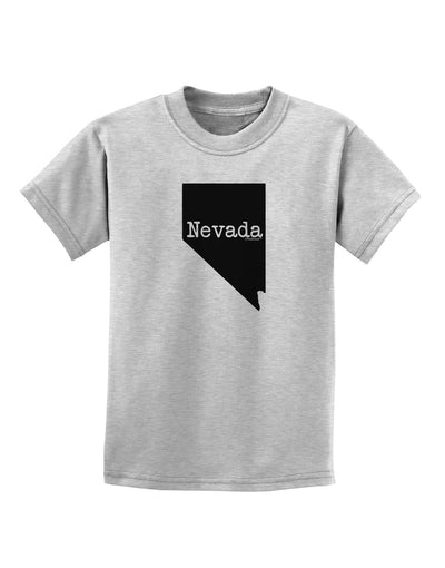 Nevada - United States Shape Childrens T-Shirt by TooLoud-Childrens T-Shirt-TooLoud-AshGray-X-Small-Davson Sales