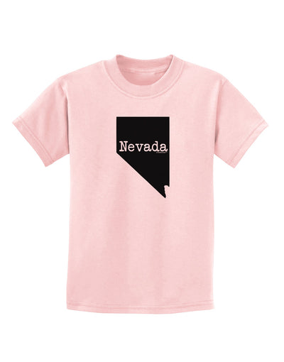 Nevada - United States Shape Childrens T-Shirt by TooLoud-Childrens T-Shirt-TooLoud-PalePink-X-Small-Davson Sales