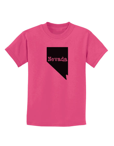 Nevada - United States Shape Childrens T-Shirt by TooLoud-Childrens T-Shirt-TooLoud-Sangria-X-Small-Davson Sales