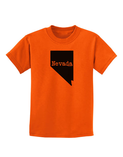 Nevada - United States Shape Childrens T-Shirt by TooLoud-Childrens T-Shirt-TooLoud-Orange-X-Small-Davson Sales