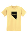 Nevada - United States Shape Childrens T-Shirt by TooLoud-Childrens T-Shirt-TooLoud-Daffodil-Yellow-X-Small-Davson Sales