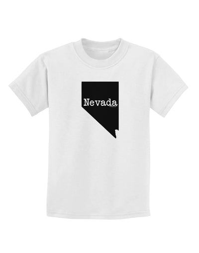 Nevada - United States Shape Childrens T-Shirt by TooLoud-Childrens T-Shirt-TooLoud-White-X-Small-Davson Sales