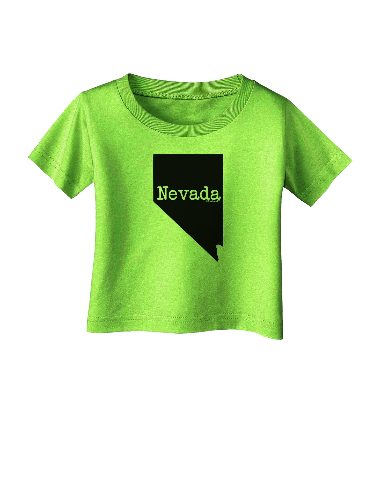 Nevada - United States Shape Infant T-Shirt by TooLoud-Infant T-Shirt-TooLoud-Lime-Green-06-Months-Davson Sales